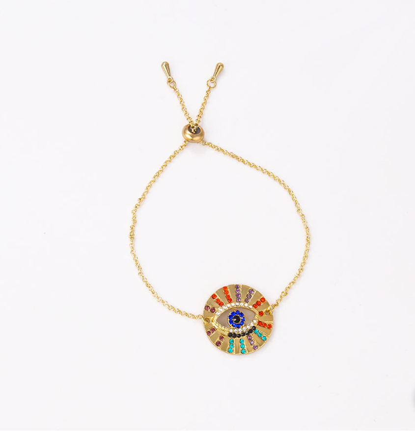 Brazalete Étnico Dije Ojo Turco Ajustable