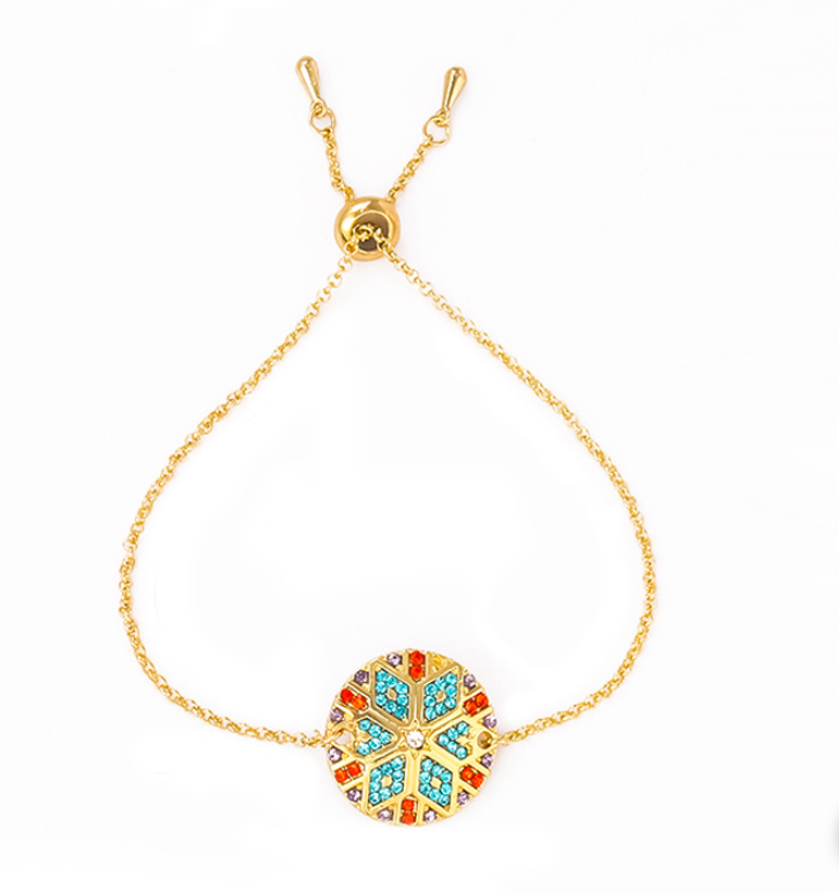 Brazalete Étnico Dije Redondo Ajustable