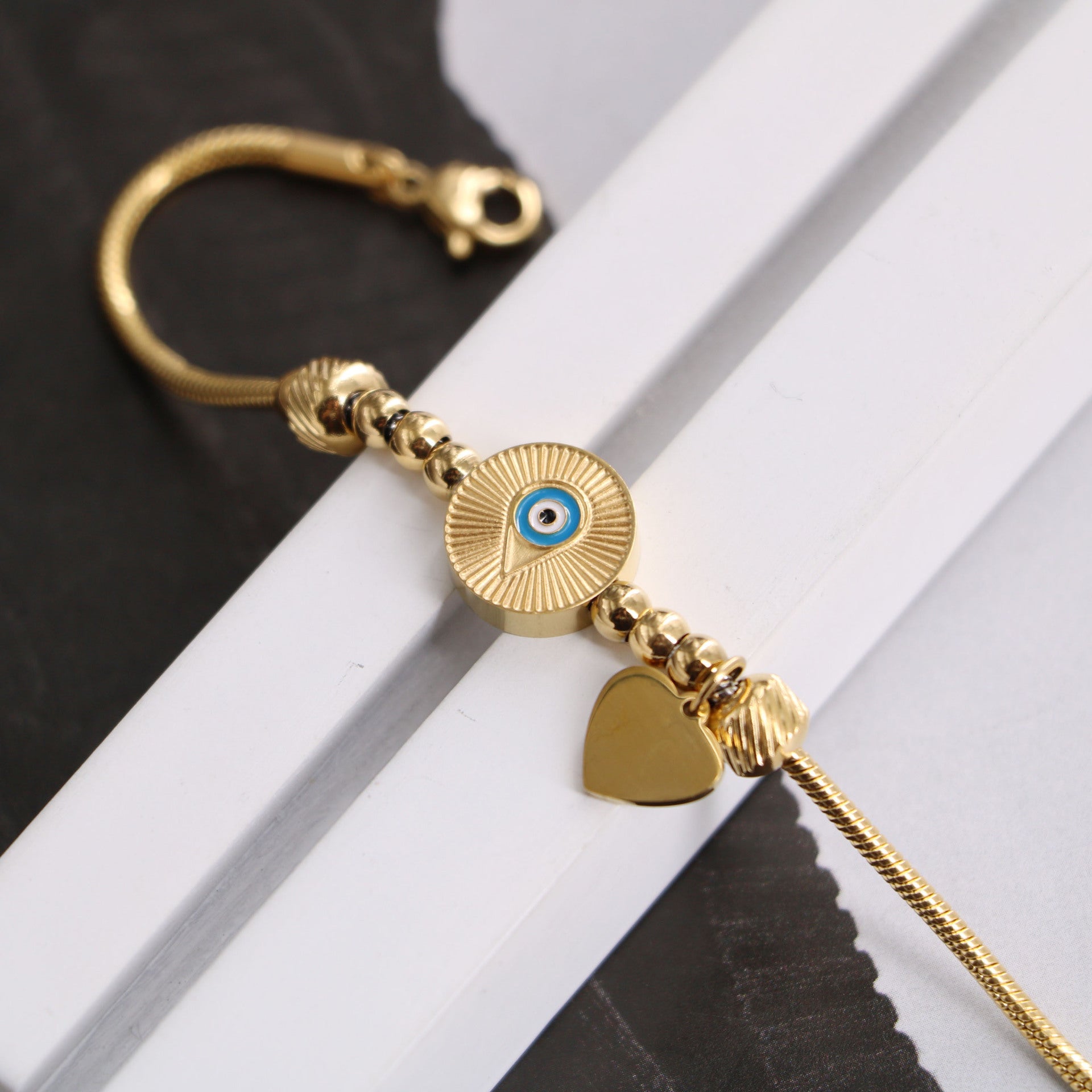 Pulsera Dije Redondo Ojo Turco