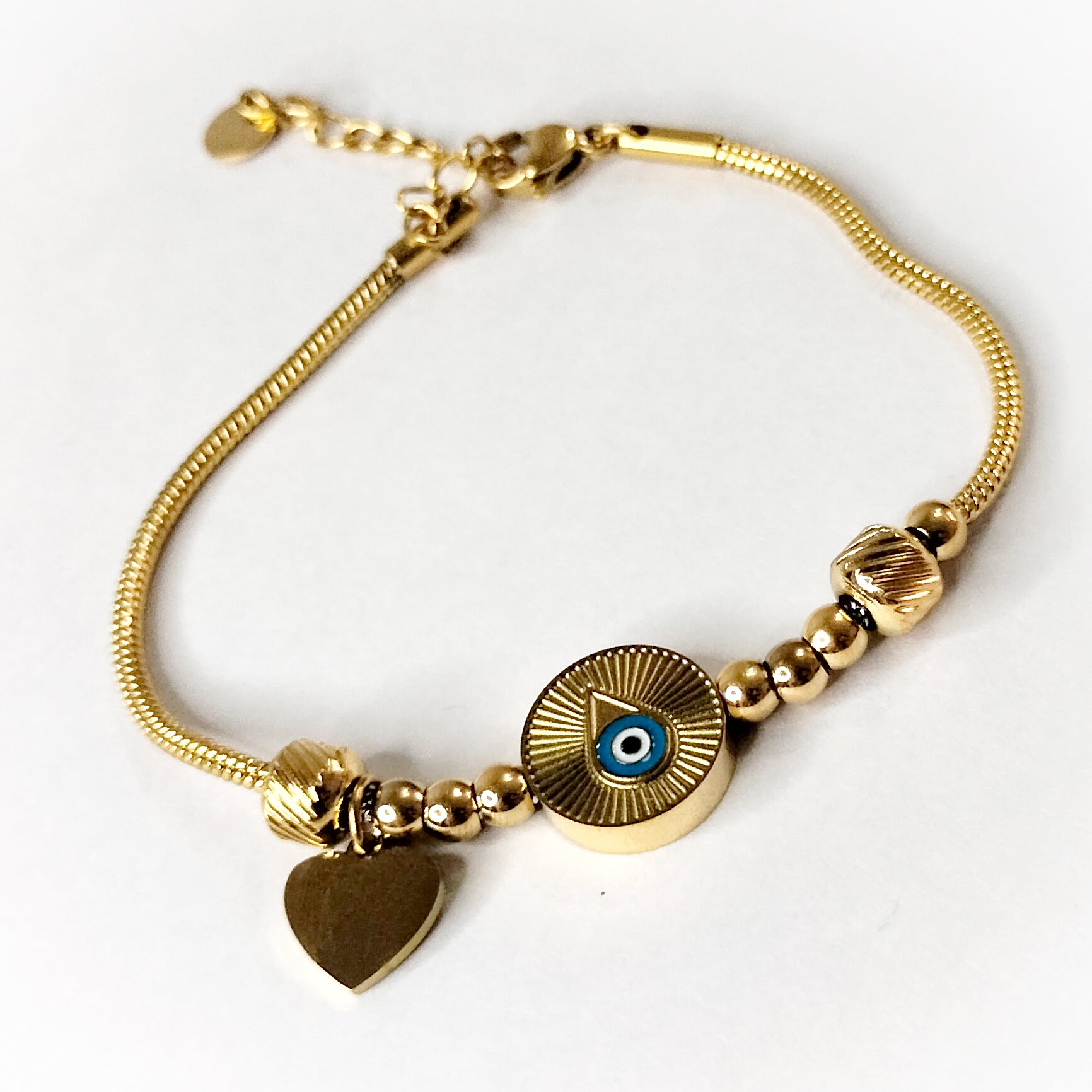 Pulsera Dije Redondo Ojo Turco