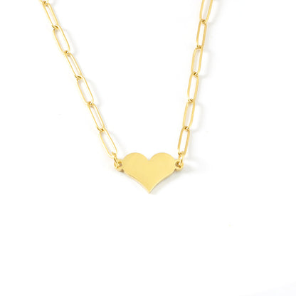 Cadena Eslabones Placa Corazón