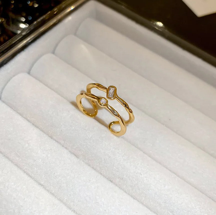 Anillo Doble Brillo