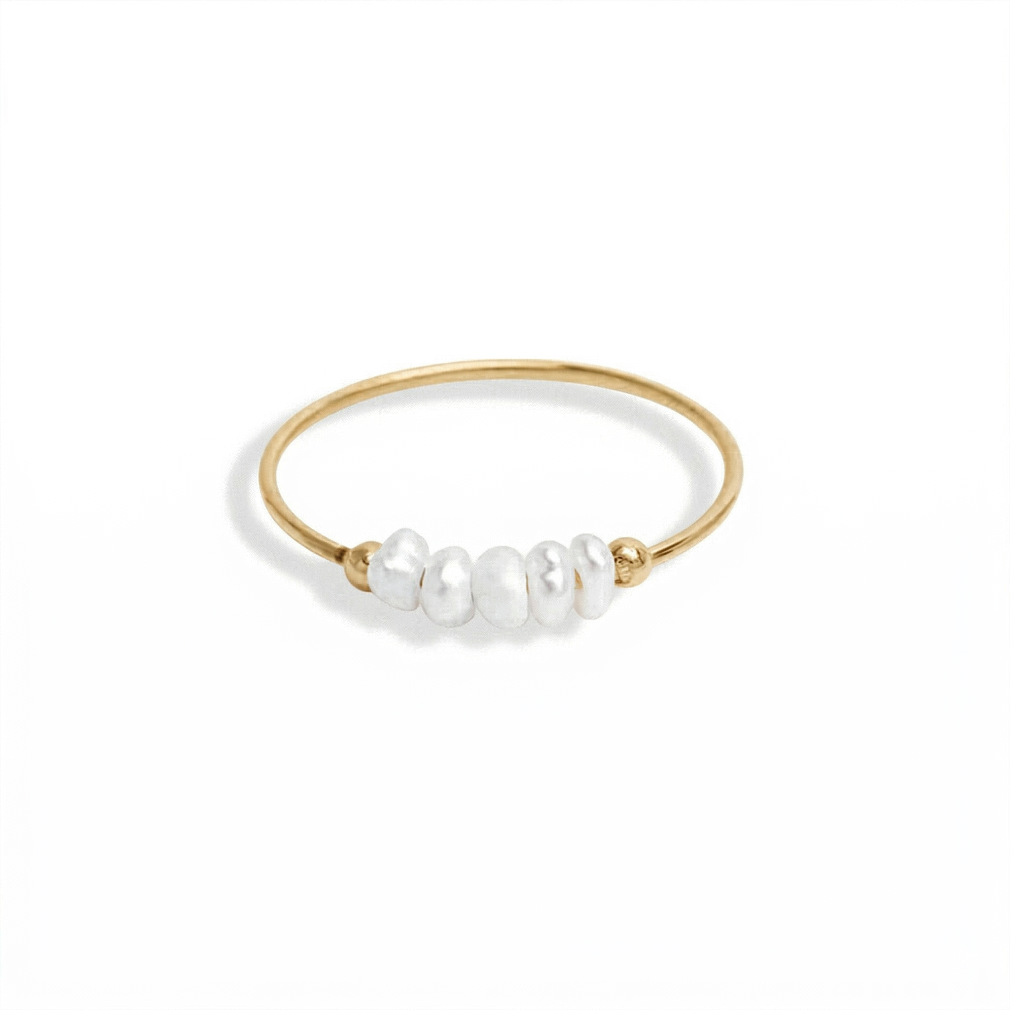 Anillo Perlas Dorado